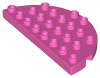 Lego® Duplo® podložka 4x8 zaoblená tm. růžová